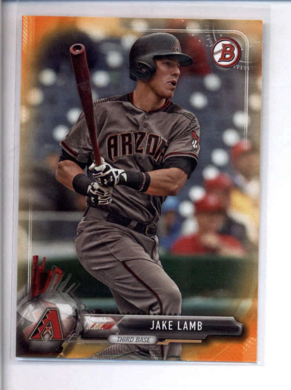JAKE LAMB 2017 BOWMAN #71 ORANGE PAPER ROOKIE #08/25 AH7998 - Image 1 of 1