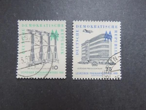 DDR 1961 Mi-Nr. DD 813 - 814 Leipziger Frühjahrsmesse gestempelt komplett - Imagen 1 de 2