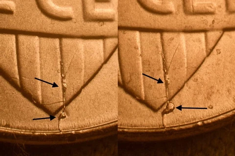 2022-D Nice Die Crack/Chip Progression Gem BU Red Lincoln Shield Cent 2 Coin Set Cover