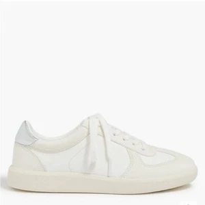 NEW J.CREW Factory City Tour White Sneakers with silver Detail Size 7.5 - Picture 1 of 6