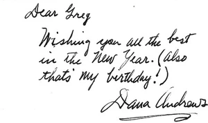 Tarjeta firmada por Dana Andrews y certificada por la JSA - Imagen 1 de 3