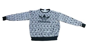 Adidas Zebra Print Sweater Girls Size Large 13-14Y - Picture 1 of 4