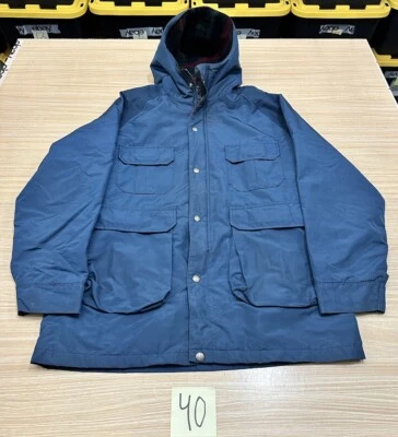 Chaqueta de Lluvia Woolrich Parka De Colección Para Hombre Grande Forrada con Capucha Cremallera Completa HECHA EN EE. UU. Foto 1 de 4