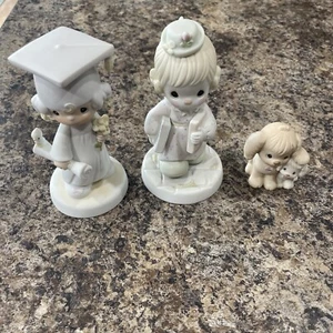 Precious Moments Figurines 1980s Lot Of 3 Puppy Love Happy Days - Picture 1 of 8