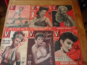 LOT 6 issues Revue V between N° 93 and N° 223 1946 - 1949 / vintage pin up - Picture 1 of 1
