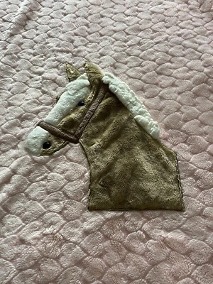 Cobertor rosa macio Lucy's Toys de pelúcia bebê/crianças com cabeça de cavalo, EUA - Imagem 1 de 4