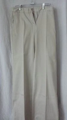 Women's NEWPORT NEWS Stretch Cotton Bootcut Chino Pants SIZE 2 Stone Beige - Image 1 of 2