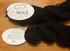 O Wool Hand Dyed Wool Yarn Organic Black 910201 Coal Classic Hank X2