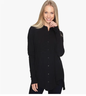 Camisa Mod-O-Doc Mujer Algodón Slub Botón Frontal Negra Talla M Foto 1 de 4