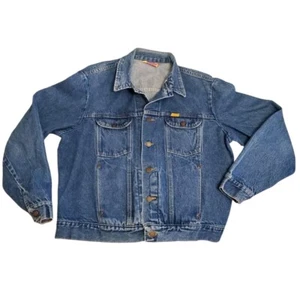 Vintage Rustler Men's L Large Denim Trucker Jean Jacket SOFT Distressed - Picture 1 of 6