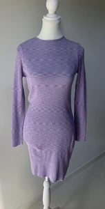 Factorie Purple Open Back Knit Dress Size M - Picture 1 of 10