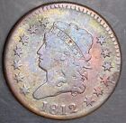 1812 CLASSIC HEAD LARGE CENT  OLD COLONIAL COIN GREAT COLLECTIBLE M36