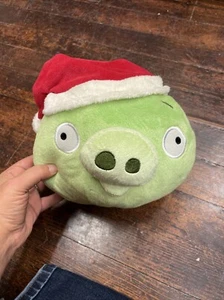 Angry Birds Green Pig Plush Christmas Santa Claus Hat Holiday Exclusive - Picture 1 of 10