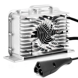 15A 48 Volt Golf Cart battery Charger for EZGO RXV Golf Cart 3 Pin Triangle Plug - Picture 1 of 8
