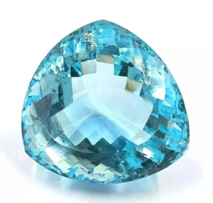 Huge Certified 1000.70 Ct Natural Blue Color Swiss Topaz Trillion Loose Gemstone - Picture 1 of 5