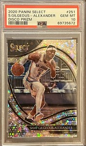 2020 Panini Select S. Gilgeous Alexander Disco Prizm GEM MINT 10 PSA 10 POP 1
