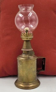 Antique French Brass LAMPE FEUTREE ABEILLE (Bee) Oil Lamp Complete Pigeon Type - Picture 1 of 13