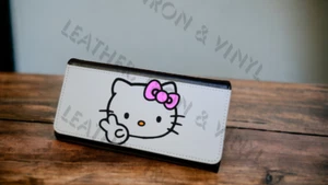 Women's Trifold Wallet - Hello Kitty Peace Sign Design - Picture 1 of 3