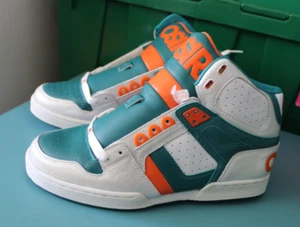 Miami Dolphins Talla 9 Osiris Bronx Zapatos de Skate Acolchados Altos MUESTRA FOTO SIN CAJA - Imagen 1 de 10