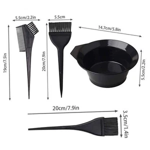 Salon Hair Coloring Dyeing Kit Color Dye Brush Comb Mixing Bowl Tint Tool Bleach - Picture 1 of 12