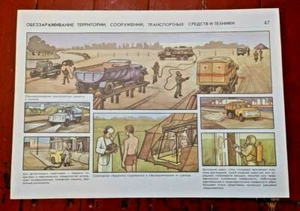 VTG Soviet Poster Chernobyl Radiation Protection fallout stalker2 Nuclear USSR47 - Picture 1 of 5