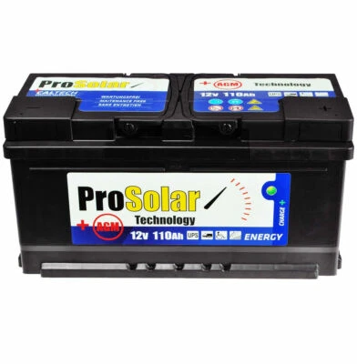 AGM 110Ah Solarbatterie 12V ProSolar Wartungsfrei  - Bild 1 von 2