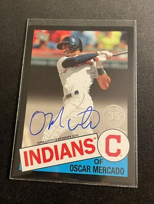 2020 Topps Oscar Mercado 1985 Topps #85A-OM Black AUTO #RD 141/199 NM-MT - Image 1 of 3