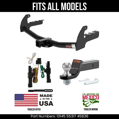 适用于 87 - 94 道奇 Dakota 拖车挂 4 针接线 2 英寸球适合所有 Curt 5K 2 — 第 1/4 张图片