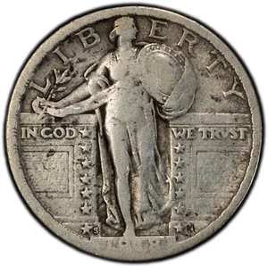 1918-S Standing Liberty Quarter PCGS VG10, possible 1918/7 ?? - Picture 1 of 3