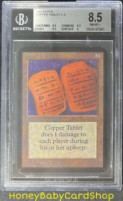 MTG Limited Edition Alpha 1993 Copper Tablet BGS 8.5Q++ (Baby Quad++) NM/MT+ - Image 1 of 4