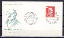 Germany - 1957 Karl Vom und zum Stein  - Mi. 277 Clean FDC