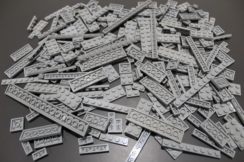 LEGO 200 Platten Plates einreihig zweireihig neu-hellgrau lightbluishgray #3927 - Bild 1 von 1