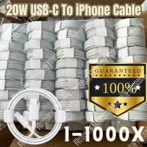 Bulk Lot 20W PD USB C Fast Charger Cable Type C Cord For iPhone 14 13 12 11 8 6 - Picture 1 of 14