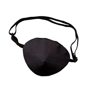 Pirate Eyepatch Black Satin Eye Patch Pirates Fancy Dress Costume Accessory - Picture 1 of 2