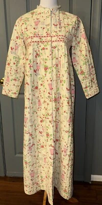 Bata de casa Su Majestad Girls vintage 100 % algodón Shabby Chic. Talla 14. Hecho en USA Foto 1 de 4