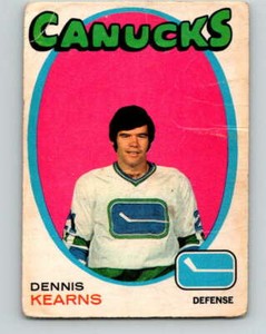 (HCW) 1971-72O-Pee-Chee #231 Dennis Kearns NHL  RC Rookie Canucks 8926