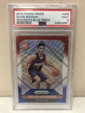 2015-16 Panini Prizm Devin Booker #308 Red White Blue Prizm PSA 9