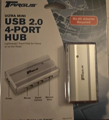 Targus USB 2.0 4-Port Hub Ultra Mini New and Sealed - Image 1 of 3