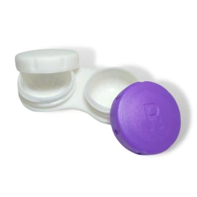 LUXDELUX Kontaktlinsenbehälter - Linsen Aufbewahrung Box Dose Lenses Case Lila Linsenbox