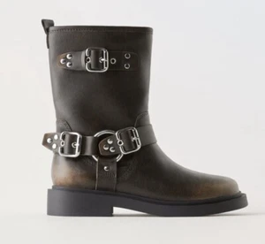 Zara kids Distressed Moto Boots(Size 13.5) - Picture 1 of 6