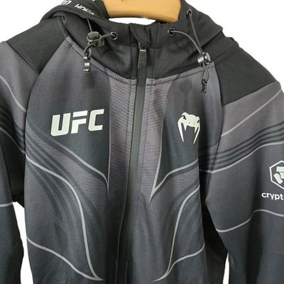 Chaqueta con Capucha para Mujer UFC Venum XS Negra Gris Walkout Auténtica Noche de Lucha 2.0 Foto 1 de 4
