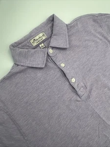 Peter Millar Mens Purple And White Polo Short Sleeve Shirt Size Small - Picture 1 of 9
