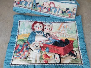 Raggedy Ann Andy Baby Steppdecke Decke Bettdecke Krippe Set Bettwäsche Baby - Bild 1 von 5