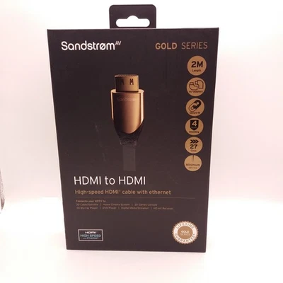 SANDSTROM Gold Series HDMI to HDMI Ultra High Speed HDMI Cable 2M Length  H16 - Image 1 of 4