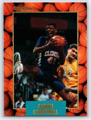 1990 Star Pics Elden Campbell Rookie Medallion Parallel Clemson Tigers RC #35 - Image 1 of 2