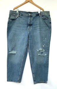 Old Navy Damen Jeans blau Übergröße 24 X-High Rise Button Fly Sky-Hi Straight neu ohne Etikett - Bild 1 von 11