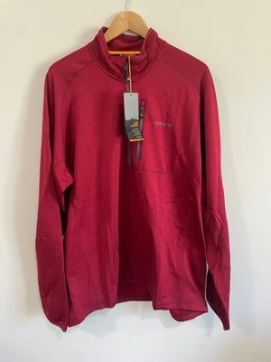 Pullover ORVIS Horseshoe Hills polar 1/4 cremallera para hombre talla XL carmesí Foto 1 de 3