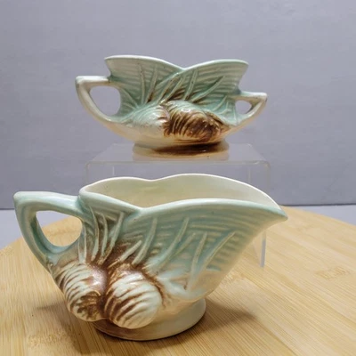 Juego de crema y azucarero de cerámica vintage Mccoy diseño cosecha otoño Foto 1 de 4