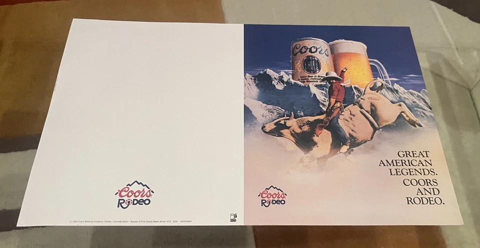 (2) VINTAGE 1990’s Coors Rodeo Autograph Sheets- New Old Stock- PRCA IPRA - Image 1 of 4