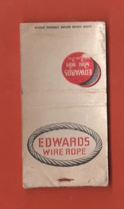 VINTAGE EDWARDS WIRE ROPE CO. SOUTH SAN FRANCISCO KALIFORNIEN STREICHHOLZSCHACHTEL KEIN STREICHHOLZ - Bild 1 von 2